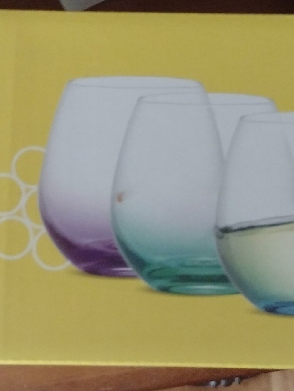 JoyJolt Hue Stemless Wineglasses (Set of 6)